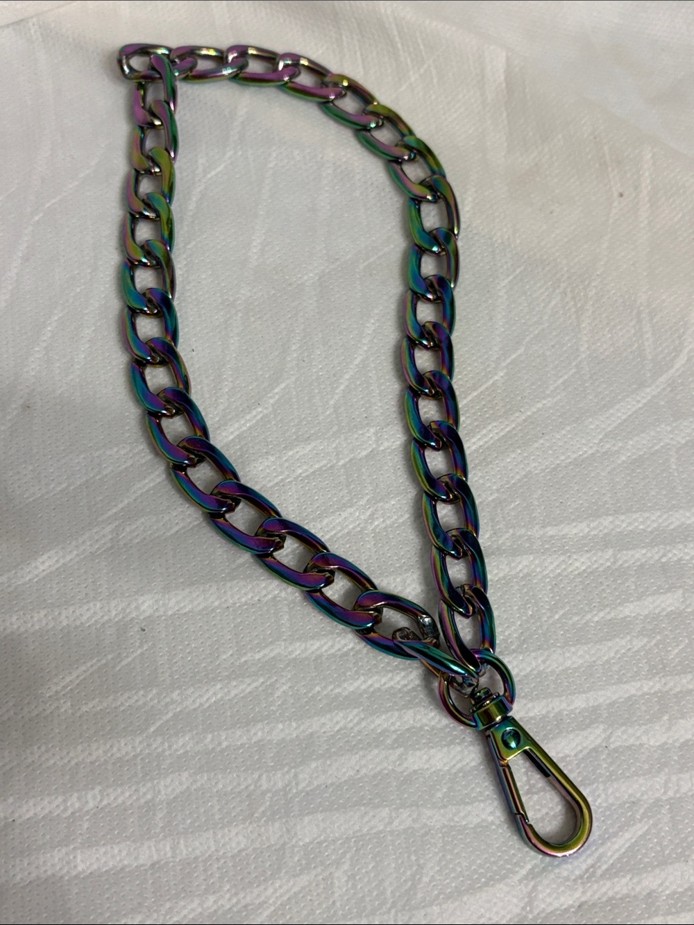 Iridescent Multicolor Chain Strap Accessory